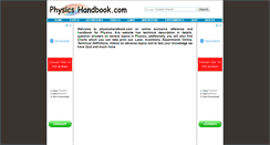 Desktop Screenshot of physicshandbook.com