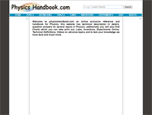 Tablet Screenshot of physicshandbook.com